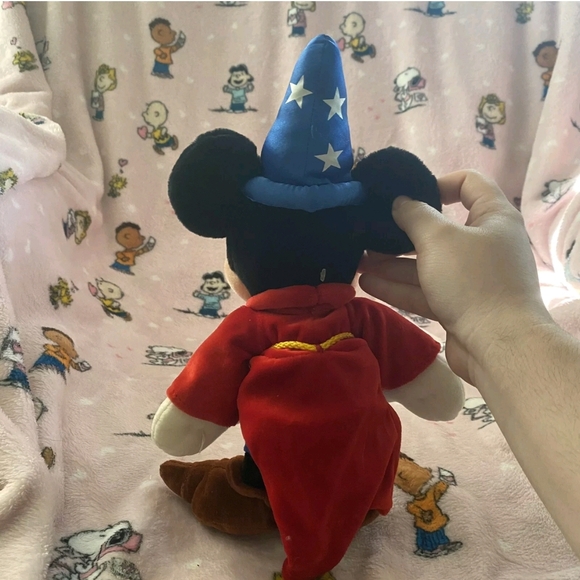 Vintage Walt Disney World Mickey Mouse Fantasia Sorcerer Plush Stuffed Animal - Picture 2 of 4